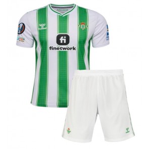 Real Betis Hemmakläder Barn 2023-24 Kortärmad (+ Korta byxor)